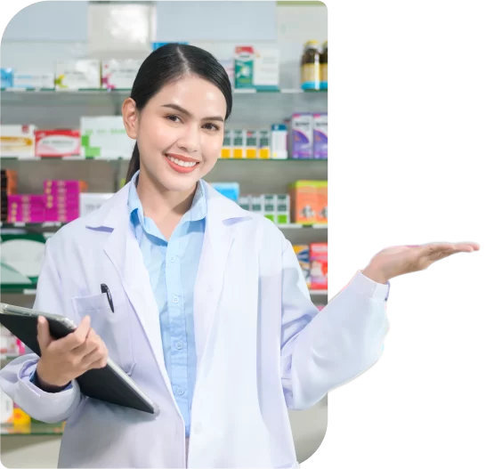 Minh họa hệ thống báo cáo hoạt động nhà thuốc trên Mephar